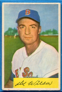 1954 Bowman #178 Del Wilber front image