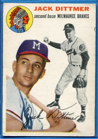 1954 Topps #53 Jack Dittmer front image