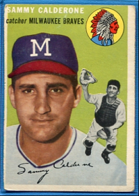 1954 Topps #68 Sam Calderone front image