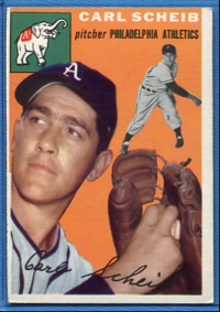 1954 Topps #118 Carl Scheib front image