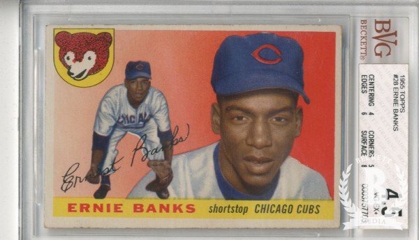 1955 Topps #28 Ernie Banks