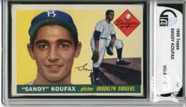 1955 Topps #123 Sandy Koufax RC