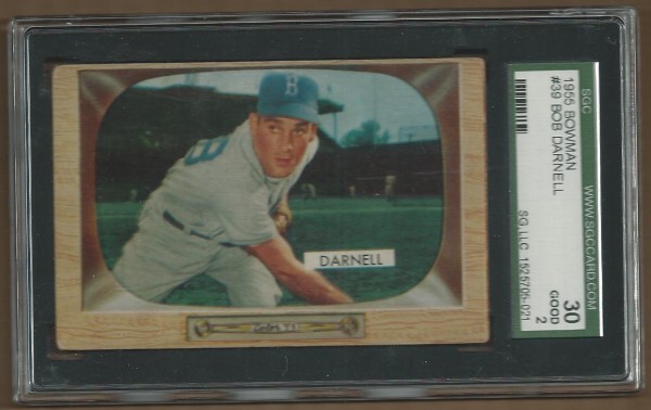 1955 Bowman #39 Bob Darnell RC
