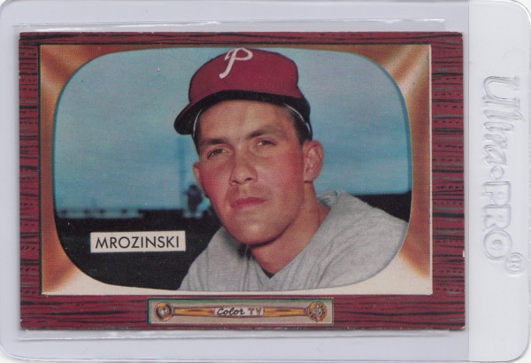 1955 Bowman #287 Ron Mrozinski RC