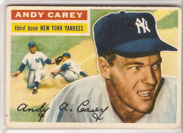 1956 Topps #12A Andy Carey GB