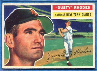 1956 Topps #50A Dusty Rhodes GB