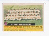 1956 Topps #85A Cleveland Indians TC (No Date Name Centered) front image