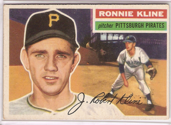 1956 Topps #94A Ron Kline GB