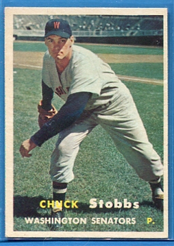 1957 Topps #101 Chuck Stobbs