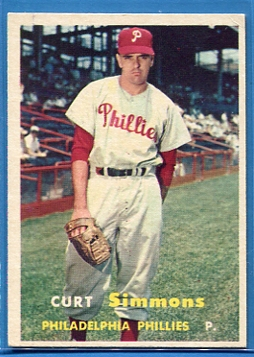 1957 Topps #158 Curt Simmons