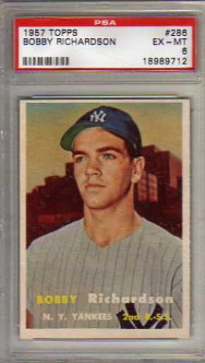 1957 Topps #286 Bobby Richardson RC