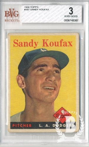 1958 Topps #187 Sandy Koufax