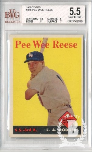 1958 Topps #375 Pee Wee Reese
