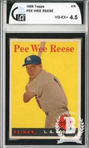 1958 Topps #375 Pee Wee Reese