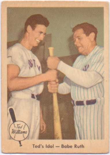 1959 Fleer Ted Williams #2 Ted's Idol Babe Ruth