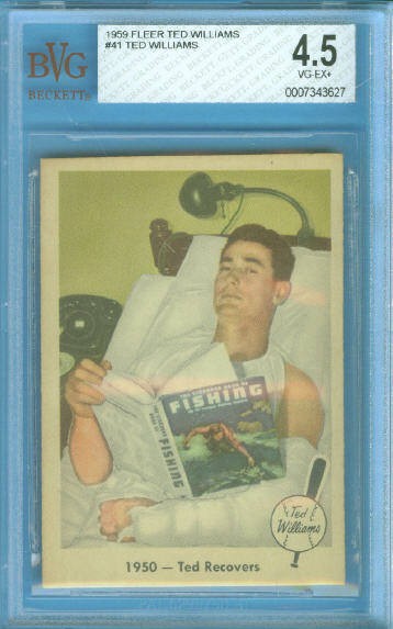 1959 Fleer Ted Williams #41 1950 Ted Recovers