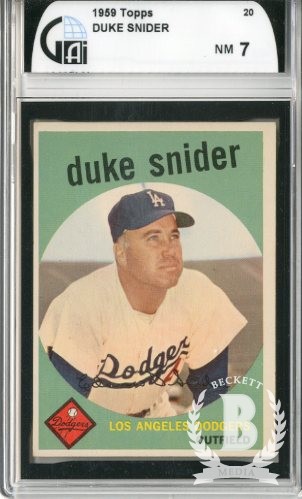 1959 Topps #20 Duke Snider