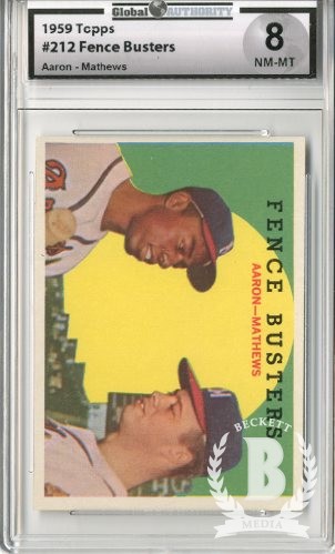 1959 Topps #212 Fence Busters/Hank Aaron/Eddie Mathews