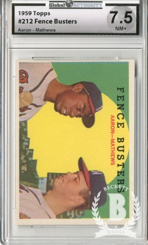 1959 Topps #212 Fence Busters/Hank Aaron/Eddie Mathews