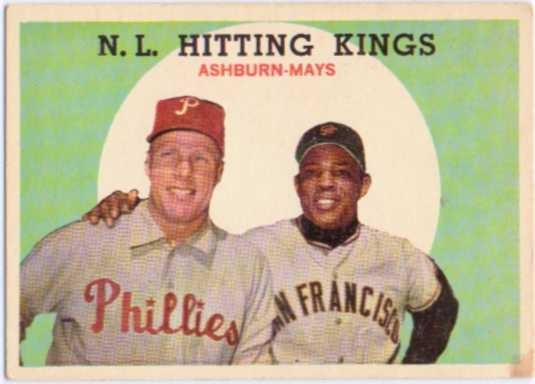 1959 Topps #317 NL Hitting Kings/Willie Mays/Richie Ashburn