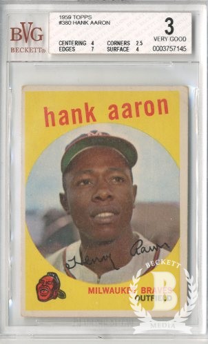 1959 Topps #380 Hank Aaron