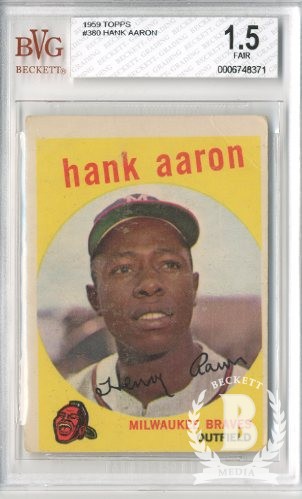 1959 Topps #380 Hank Aaron
