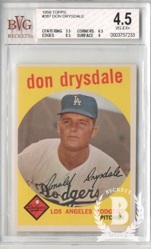 1959 Topps #387 Don Drysdale