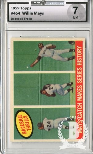 1959 Topps #464 Willie Mays BT/Catch