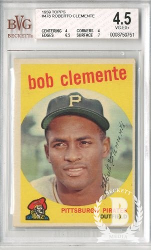 1959 Topps #478 Roberto Clemente