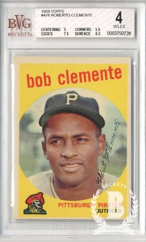 1959 Topps #478 Roberto Clemente