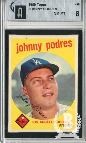 1959 Topps #495 Johnny Podres