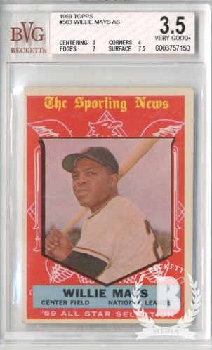 1959 Topps #563 Willie Mays AS