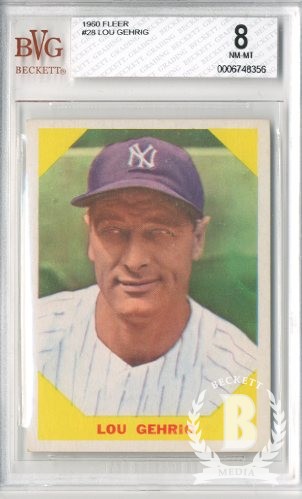 1960 Fleer #28 Lou Gehrig