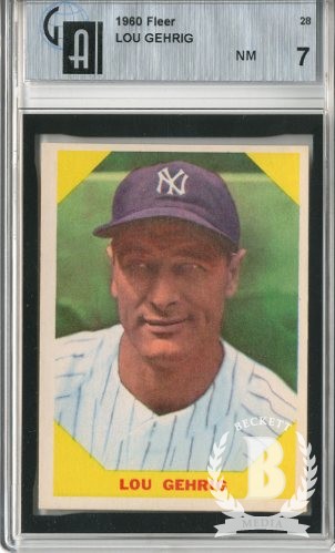 1960 Fleer #28 Lou Gehrig