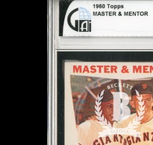 1960 Topps #7 Master and Mentor/Willie Mays/Bill Rigney MG