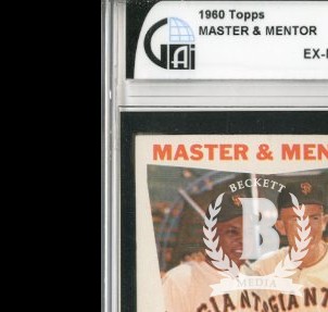 1960 Topps #7 Master and Mentor/Willie Mays/Bill Rigney MG