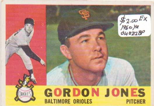 1960 Topps #98 Gordon Jones