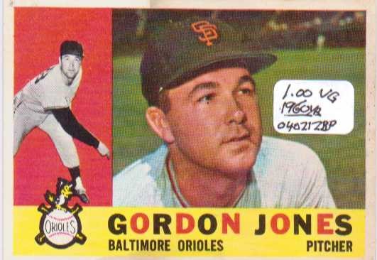 1960 Topps #98 Gordon Jones