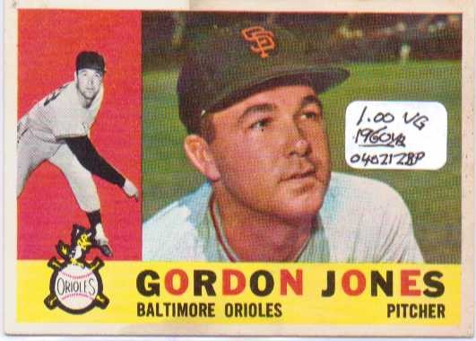 1960 Topps #98 Gordon Jones