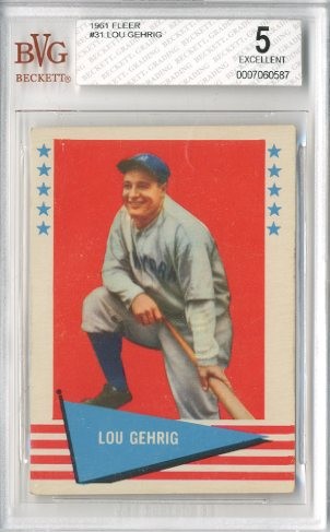 1961 Fleer #31 Lou Gehrig