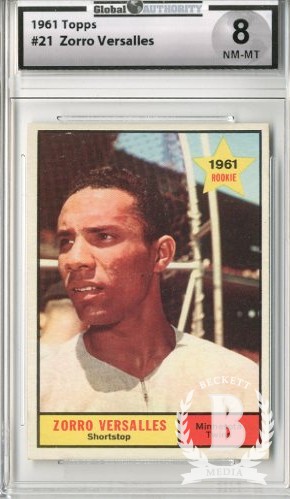1961 Topps #21 Zorro Versalles/UER RC/First name should/be Zoilo