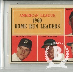 1961 Topps #44 AL Home Run Leaders/Mickey Mantle/Roger Maris/Jim Lemon/Rocky Colavito