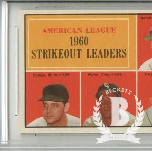 1961 Topps #50 AL Strikeout Leaders/Jim Bunning/Pedro Ramos/Early Wynn/Frank Lary