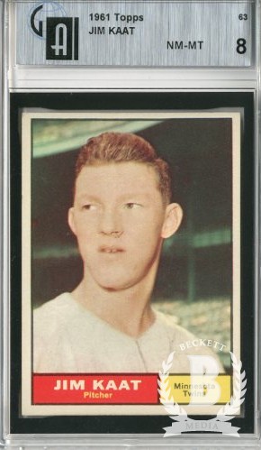 1961 Topps #63 Jim Kaat