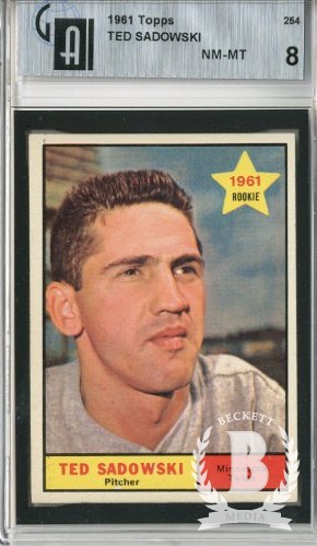 1961 Topps #254 Ted Sadowski RC