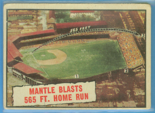 1961 Topps #406 Mickey Mantle 565 HR