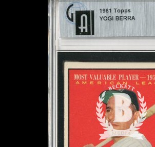 1961 Topps #472 Yogi Berra MVP SP