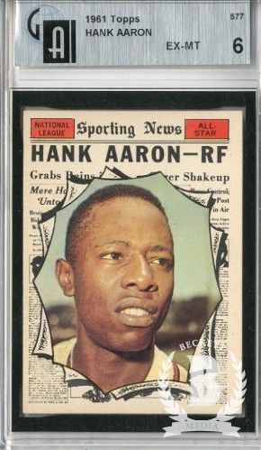 1961 Topps #577 Hank Aaron AS