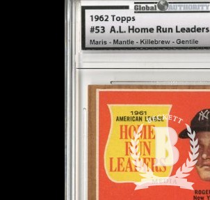 1962 Topps #53 AL Home Run Leaders/Roger Maris/Mickey Mantle/Jim Gentile/Harmon Killebrew
