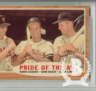 1962 Topps #127 Pride of A's/Norm Siebern/Hank Bauer MG/Jerry Lumpe